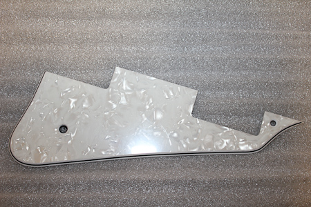 **(B-38)  LP Pickguard - White Pearloid   <b><font style='font-weight:bold;color:red'>**out of stock**</font></b>